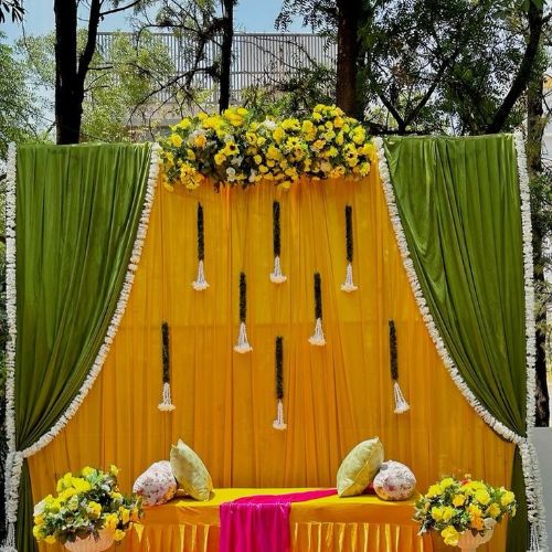 background haldi ceremony decoration
