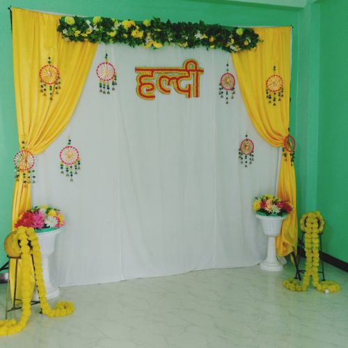 background haldi ceremony decoration
