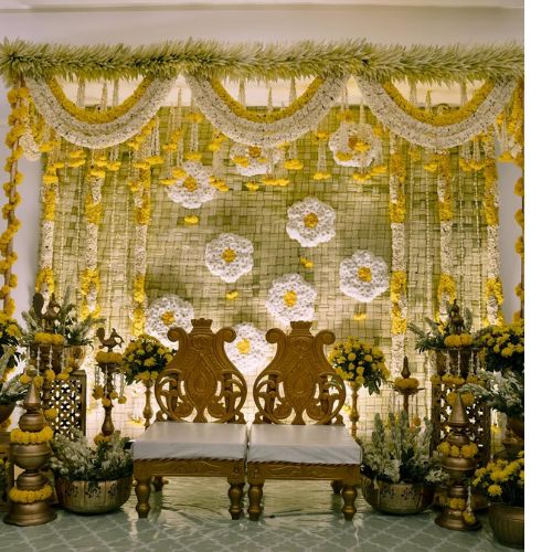 background haldi ceremony decoration
