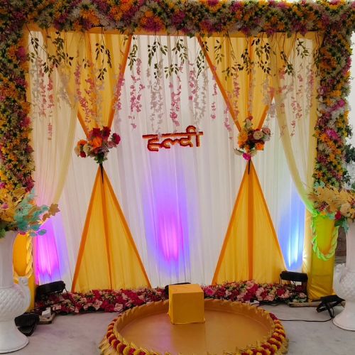 background haldi ceremony decoration
