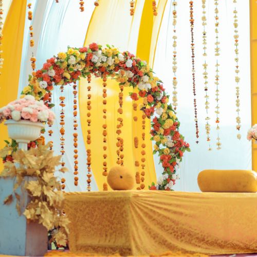 background haldi ceremony decoration
