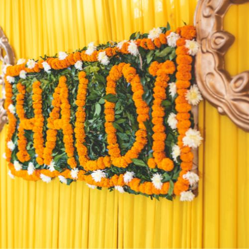 background haldi ceremony decoration
