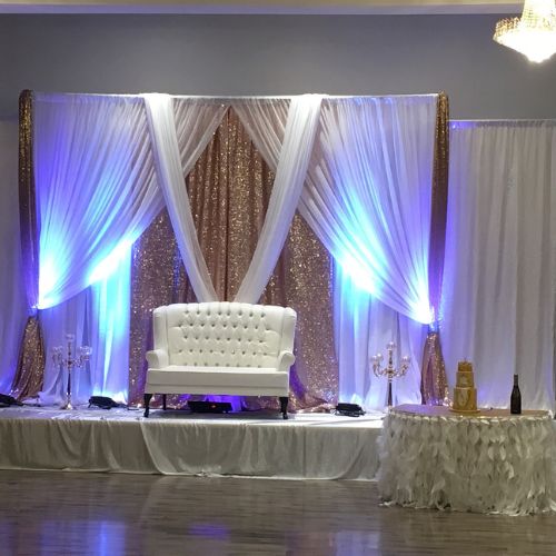 marriage stage decoration in banquet hall